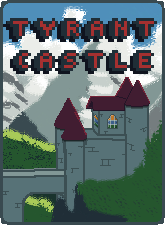 Pixel-art castle card from Dis-Card